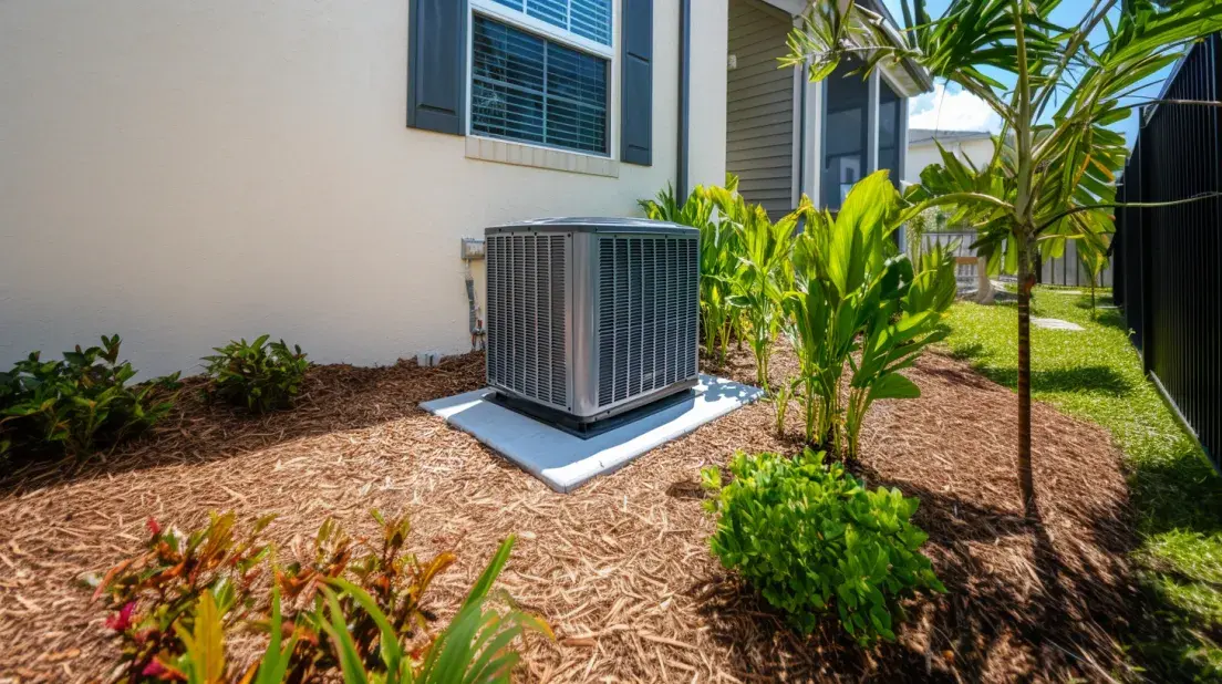 Utah Heating and Cooling technician completing an AC replacement in Provo, UT with a new central air conditioner
